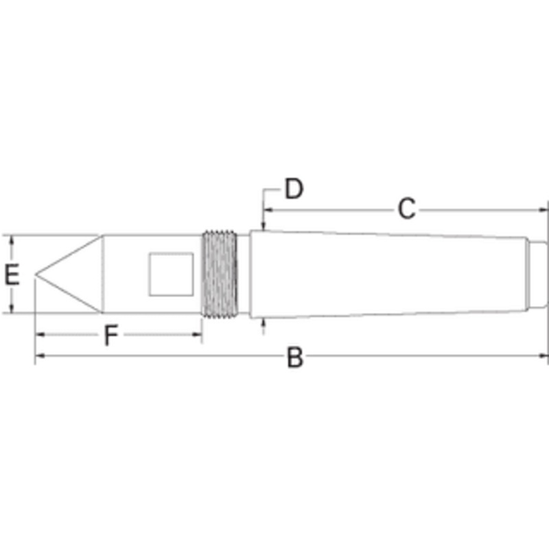 Royal CNC Threaded Dead Center, 5MT Size – 11539