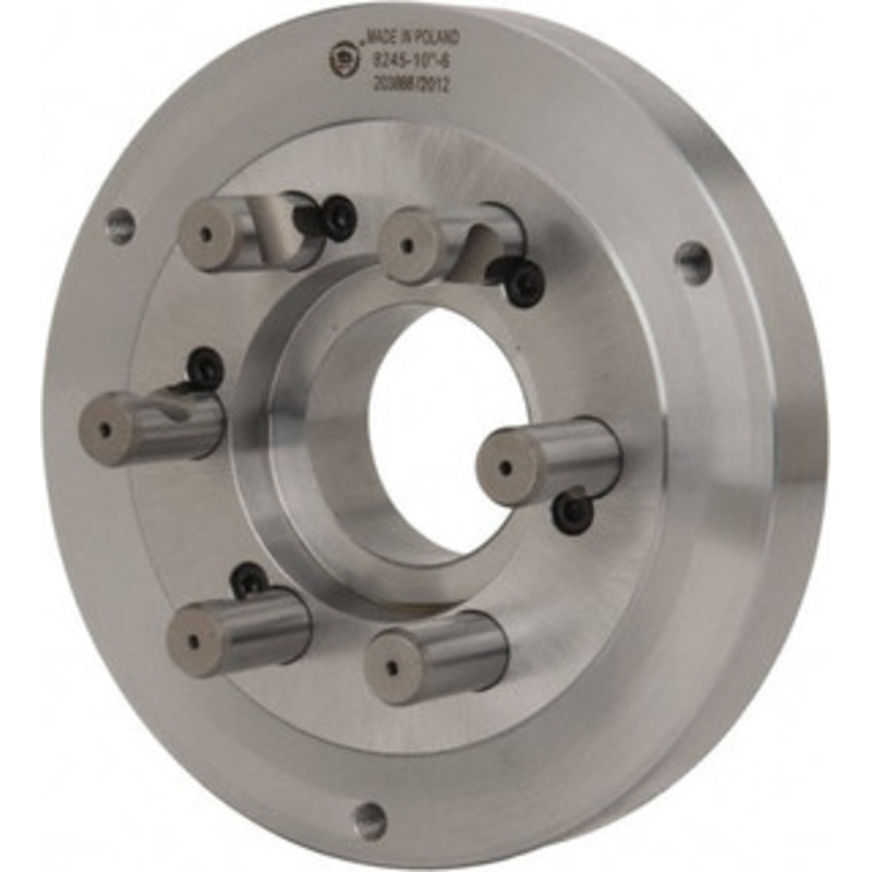 Bison Adapter Back Plate for 10 Diam Self Centering Lathe Chucks D1-6 Mount, 2.922 Through Hole Diam, 5.708mm ID, 9.84 OD, 1.34 Flange Height, Steel 7-875-106 – 08609588