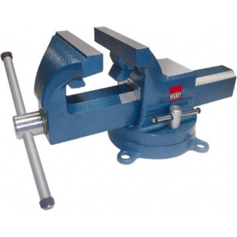 Bessey 4 Jaw Width, 4-1/4 Opening Capacity, 2-3/8 Throat Depth, Steel Swivel Bench Vise Bolt Down Base Attachment BV-DF4SB – 44433530