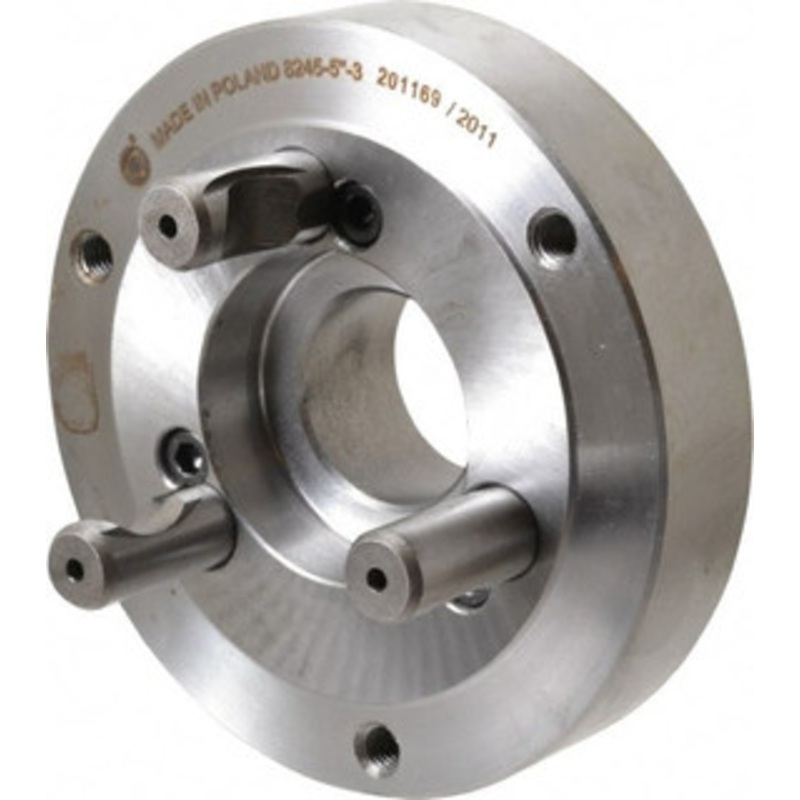 Bison Adapter Back Plate for 5 Diam Self Centering Lathe Chucks D1-3 Mount, 1.378 Through Hole Diam, 2.164mm ID, 4.92 OD, 1.02 Flange Height, Steel 7-875-053 – 08609489