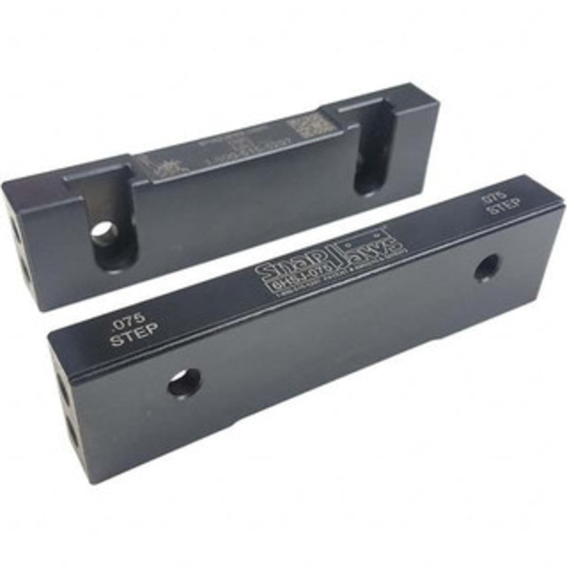 SnapJaws 6 Wide x 1.53 High x 0.73 Thick, Step Vise Jaw Hard, Steel, Fixed Jaw, Compatible with 6 Vises 6HSJ-075 – 03722253