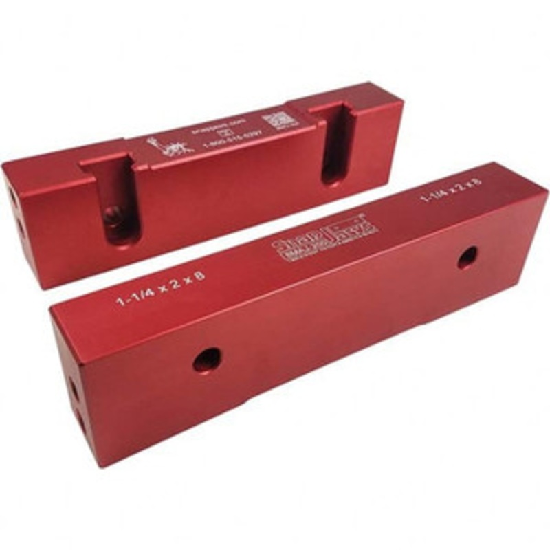 SnapJaws 8 Wide x 2 High x 1-1/4 Thick, Flat/No Step Vise Jaw Soft, Aluminum, Fixed Jaw, Compatible with 8 Vises 8MAJ-200 – 03722675
