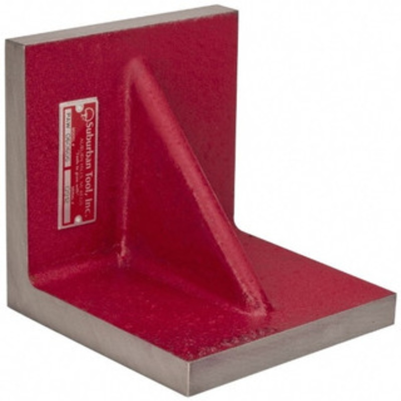 Suburban 6 Wide x 6 Deep x 6 High Cast Iron Machined Angle Plate Standard Plate, Flat Surface, Single Web, 3/4 Thick, Single Plate PAW060606 – 70140264