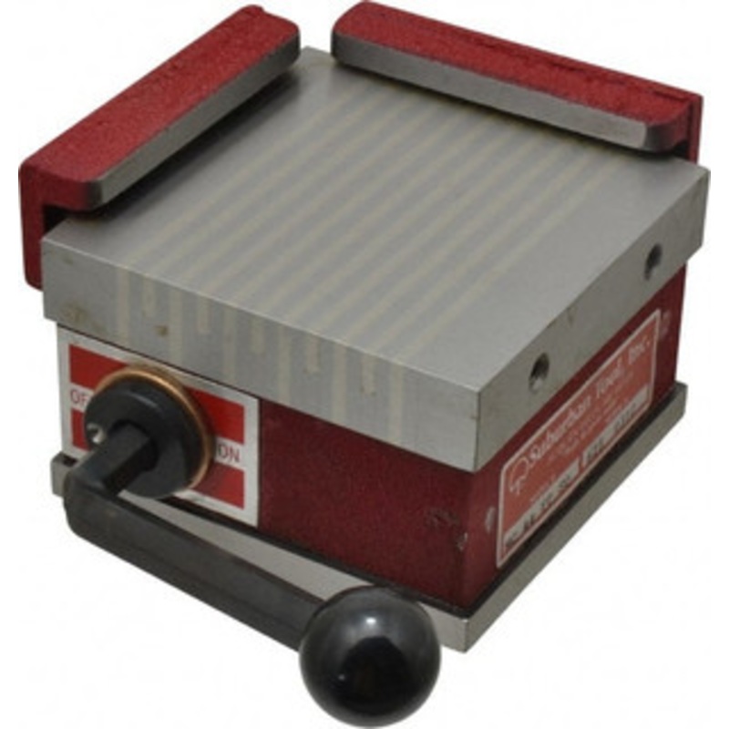 Suburban Fine Pole Square Permanent Magnetic Block Chuck 4 Long x 4 Wide x 2-5/8 High, Ceramic MC44FPS0 – 08020406