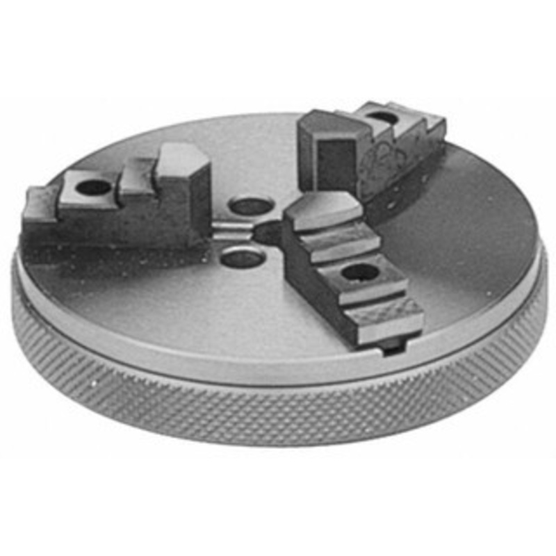 Value Collection 3 Jaws, 2.75 Diam, Self Centering Manual Lathe Chuck Plain Back Mount Spindle, Reversible, 5/16 Through Hole Diam, Forged Steel 193536.00 – 02104412