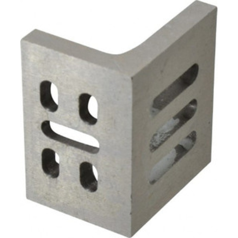 Value Collection 3 Wide x 2 Deep x 2-1/2 High Cast Iron Partially Machined Angle Plate Slotted Plate, Through-Slots on Surface, Webbed, Single Plate 418-4510 – 00144014