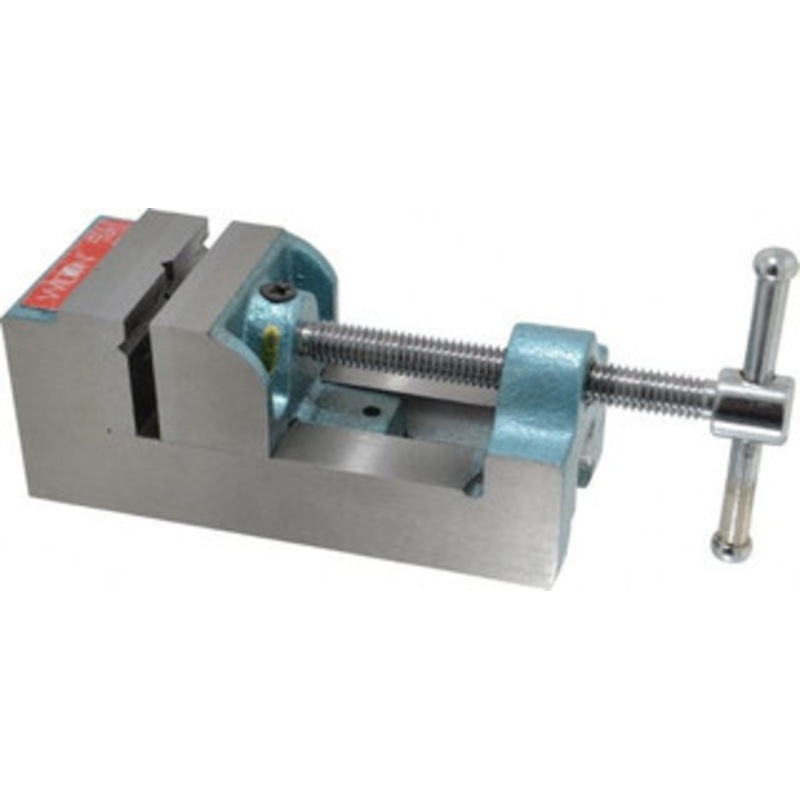 Wilton 2-9/16 Jaw Opening Capacity x 1-1/2 Throat Depth, Horizontal Drill Press Vise 2-1/2 Wide Jaw, Stationary Base, Standard Speed, 8-13/64 OAL x 3-3/4 Overall Height, Cast Iron 12800 – 09502709