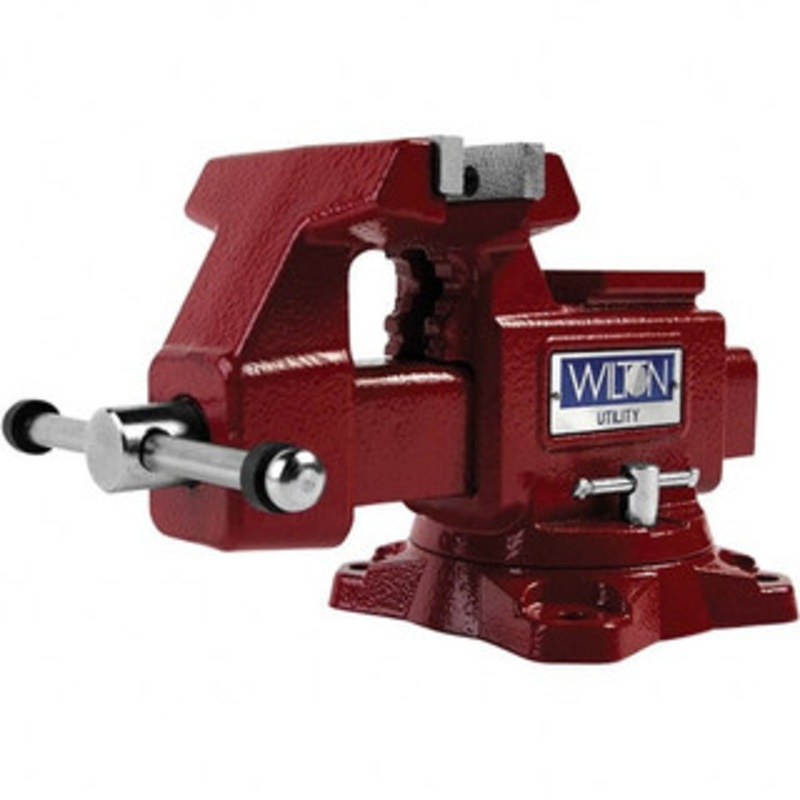 Wilton 4-1/2 Jaw Width x 4 Jaw Opening, 2-3/4 Throat Depth, Bench & Pipe Combination Vise 1/8 to 1-1/2 Pipe Capacity, Bolt Down Swivel Base, Steel 28818 – 90498569
