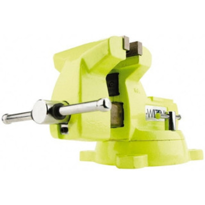 Wilton 6 Jaw Width x 5-3/4 Jaw Opening, 4-1/8 Throat Depth, Bench & Pipe Combination Vise 1/4 to 3-1/2 Pipe Capacity, Bolt Down Swivel Base, Ductile Iron 63188 – 09207515