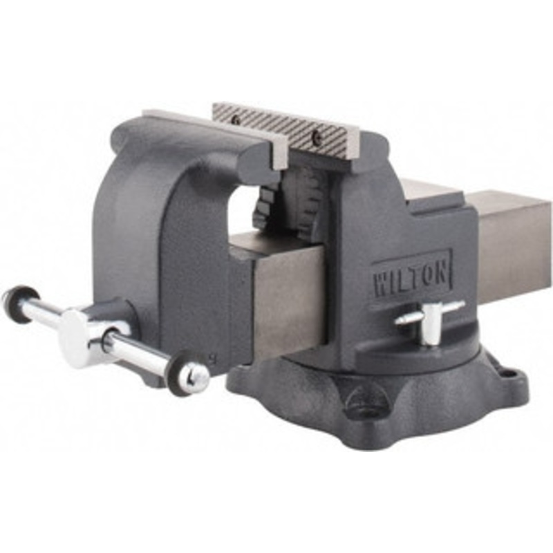 Wilton 6 Jaw Width x 6 Jaw Opening, 3-1/2 Throat Depth, Bench & Pipe Combination Vise 5/8 to 2-1/2 Pipe Capacity, Bolt Down Swivel Base, Cast Iron 63302 – 09794272