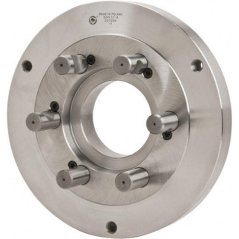 Bison Adapter Back Plate for 12-1/2 Diam Self Centering Lathe Chucks D1-8 Mount, 4.055 Through Hole Diam, 7.086mm ID, 12.4 OD, 1.49 Flange Height, Steel 7-875-128 – 08609612