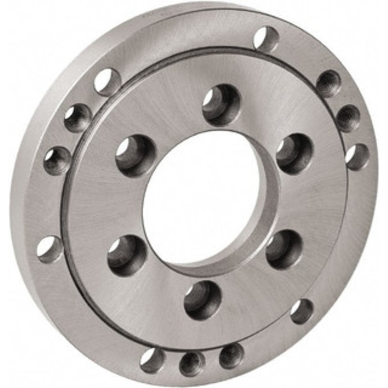 Bison Adapter Back Plate for 16 Diam Self Centering Lathe Chucks A2-11 Mount, 7.5906 Through Hole Diam, 15.748 OD, 0.1772 Flange Height, Cast Iron 7-873-169F – 30651533