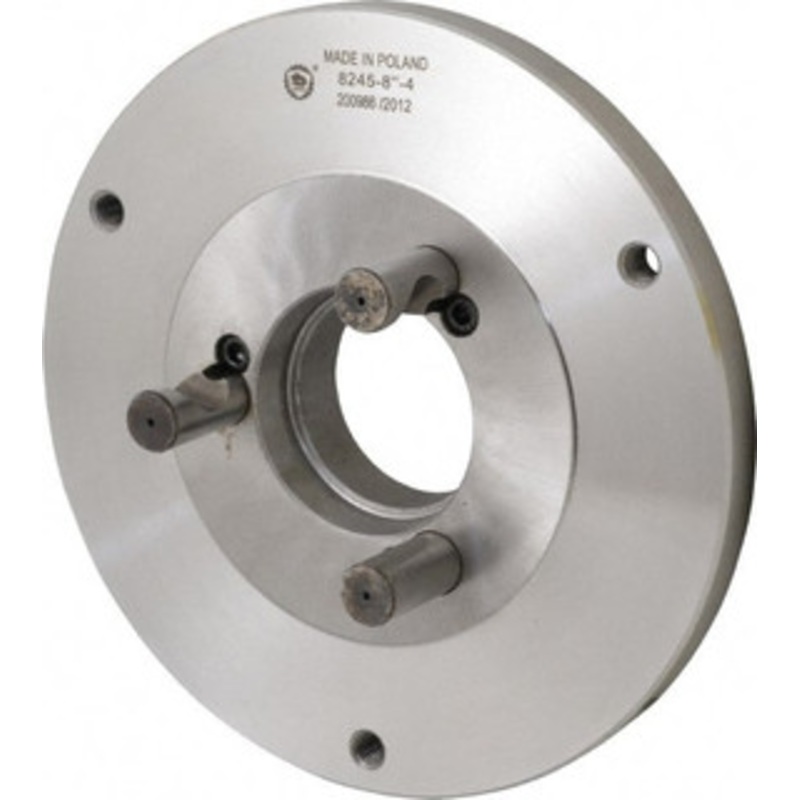 Bison Adapter Back Plate for 8 Diam Self Centering Lathe Chucks D1-4 Mount, 2.165 Through Hole Diam, 4.33mm ID, 7.87 OD, 0.63 Flange Height, Steel 7-875-084 – 08609547