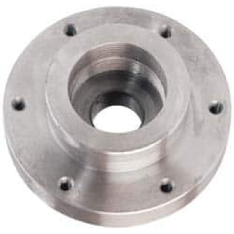 Buck Chuck Adapter Back Plate for 6 Diam Self Centering Lathe Chucks 2-3/16 – 10 Mount, 2.192 Through Hole Diam, 4.906mm ID, 6-1/2 OD, 0.947 Flange Height, Steel A100452000 – 07013410