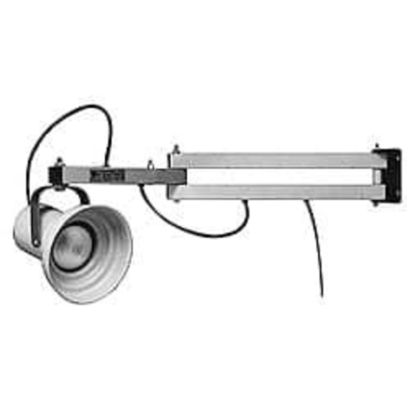 Made in USA 24 Inch, Pivot Friction, Wall Mounted, Incandescent, Yellow, Dock Light 100 Watt, 220/240 Volt, Nonmagnifying DL-24 – 09799008