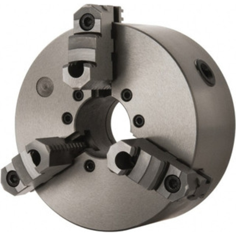 Value Collection 3 Jaws, 8 Diam, Self Centering Manual Lathe Chuck D1-6 Mount Spindle, Reversible, 1.9685 Through Hole Diam, Cast Iron 429-3086 – 08606485