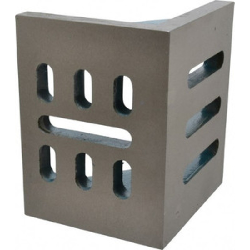 Value Collection 6 Wide x 4-1/2 Deep x 5 High Cast Iron Partially Machined Angle Plate Slotted Plate, Through-Slots on Surface, Webbed, Single Plate 418-4525 – 00144048