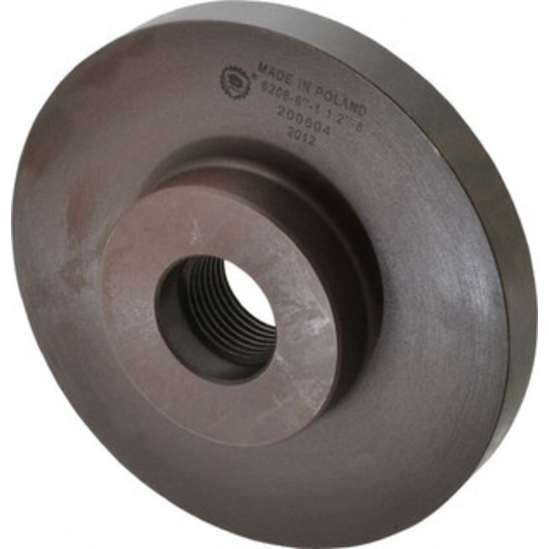 Bison Adapter Back Plate for 6 Diam Self Centering Lathe Chucks 1-1/2 – 8 Mount, 1-1/2 Through Hole Diam, 3.189mm ID, 6.535 OD, 0.787 Flange Height, Cast Iron 7-871-062 – 08565608