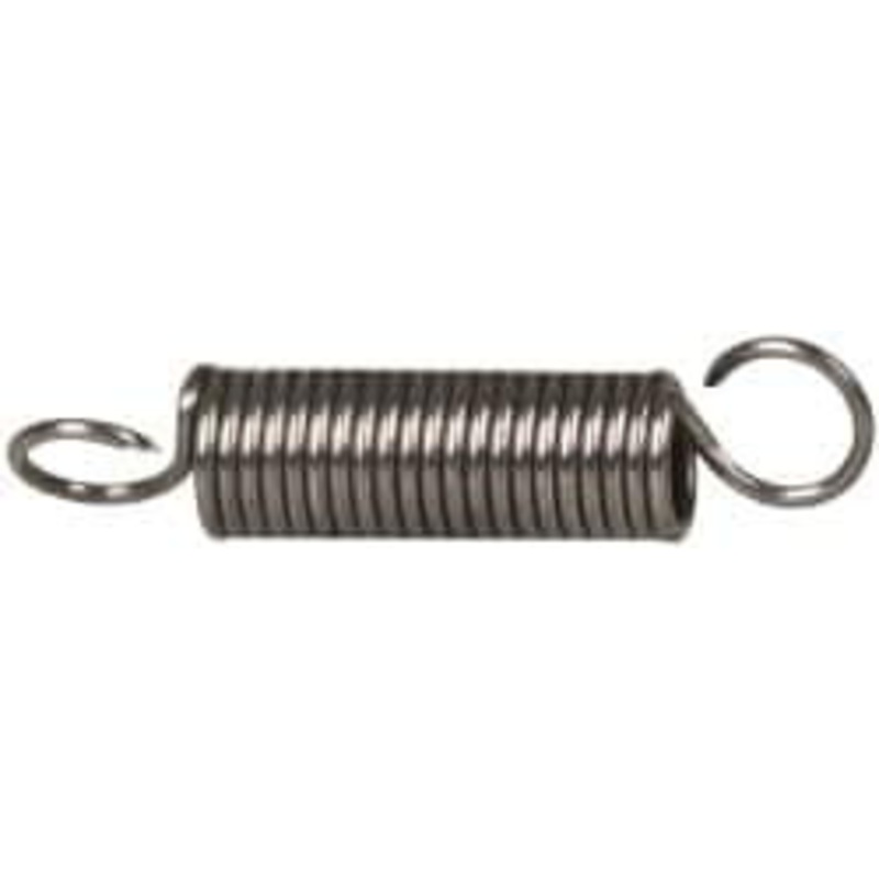 Made in USA 1/8 OD, 1.73 Lb Max Load, 0.8 Max Ext Len, 0.016 Wire Diam Spring 4.9 Lb/In Rating, 0.21 Lb Init Tension, 1/2 Free Length E-016-125-0500 – 06813505
