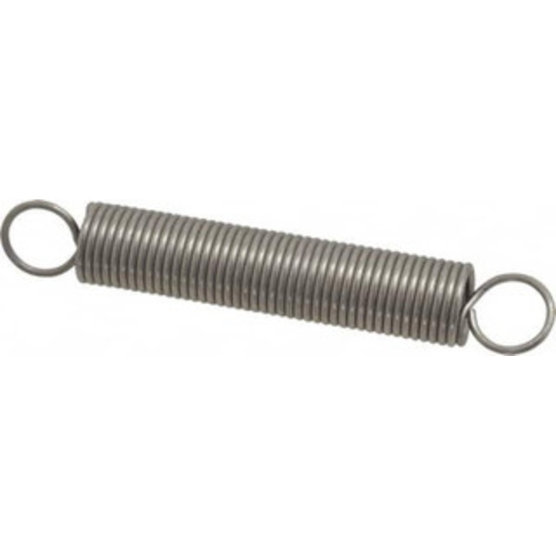 Made in USA 3/4 OD, 23 Lb Max Load, 9.95 Max Ext Len, 0.08 Wire Diam Stainless Steel Extension Spring 3.81 Lb/In Rating, 4.9 Lb Init Tension, 5 Free Length E-080-750-5000S – 04076584