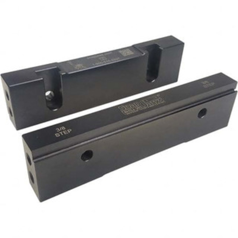 SnapJaws 8 Wide x 2.03 High x 0.98 Thick, Step Vise Jaw Hard, Steel, Fixed Jaw, Compatible with 8 Vises 8HSJ-365 – 03722295