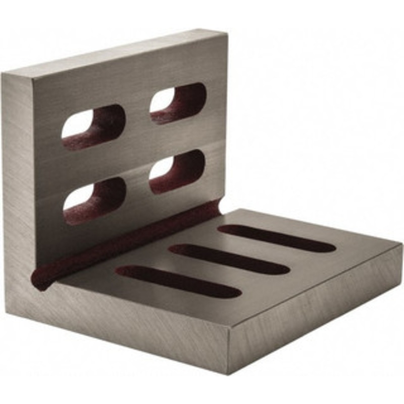 Suburban 6 Wide x 4-1/2 Deep x 5 High Cast Iron Machined Angle Plate Standard Plate, Through-Slots on Surface, Open End, 13/16 Thick, Single Plate SAO060504 – 70145222