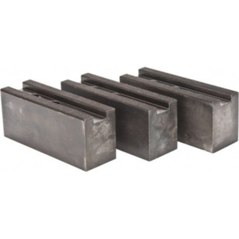 Value Collection 10 to 11 Chuck Capacity, 1.5mm x 60 Serrated Attachment, Square Soft Lathe Chuck Jaw 3 Jaws, Steel, 1.1811 Btw Mount Hole Ctrs, 4.33mm Long x 1.574 Wide x 1.574 High, 0.6299 Groove, 12mm Fastener 204-852 – 08615908
