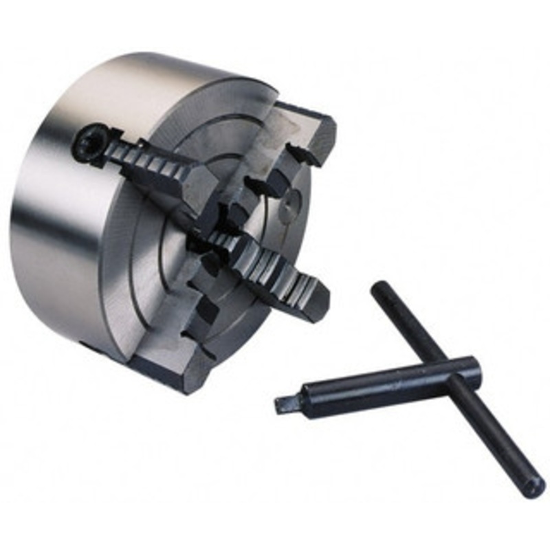 Value Collection 4 Jaws, 8 Diam, Independent Manual Lathe Chuck Plain Back Mount Spindle, Reversible, 23420 Through Hole Diam, Cast Iron 429-4008 – 08560385