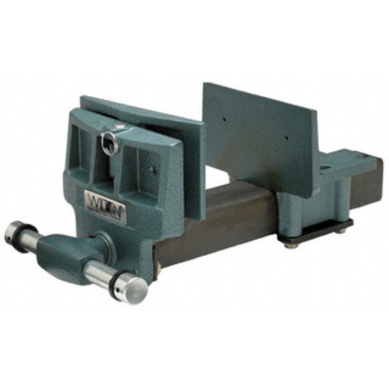 Wilton 7 Jaw Width, 10 Jaw Opening, 4 Throat Depth, Cast Iron Woodworking Vise 19.2 OAL x 10.2 OAW x 7.8 OAH, Rapid Action Spindle 63144 – 09502501