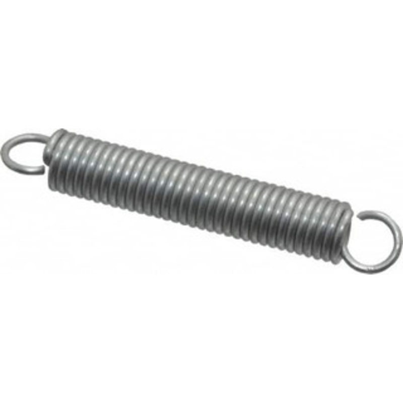 Made in USA 7/16 OD, 16.77 Lb Max Load, 3-13/16 Max Ext Len, 0.062 Wire Diam Extension Spring 12.88 Lb/In Rating 409 – 06981096