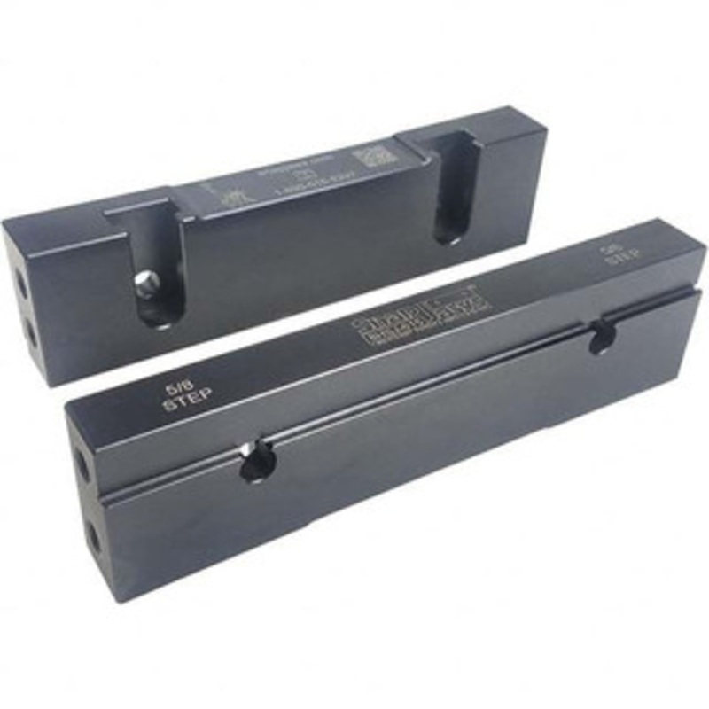 SnapJaws 8 Wide x 2.03 High x 0.98 Thick, Step Vise Jaw Hard, Steel, Fixed Jaw, Compatible with 8 Vises 8HSJ-615 – 03722311