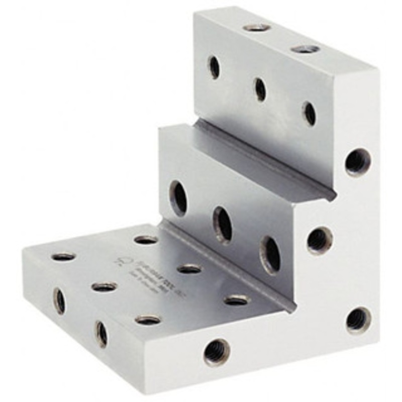Suburban 3 Wide x 2-3/4 Deep x 3 High Steel Precision-Ground Angle Plate Stepped Plate, Machined Holes on Surface, Open End, 9/16 Thick, Single Plate AP333 – 05739404