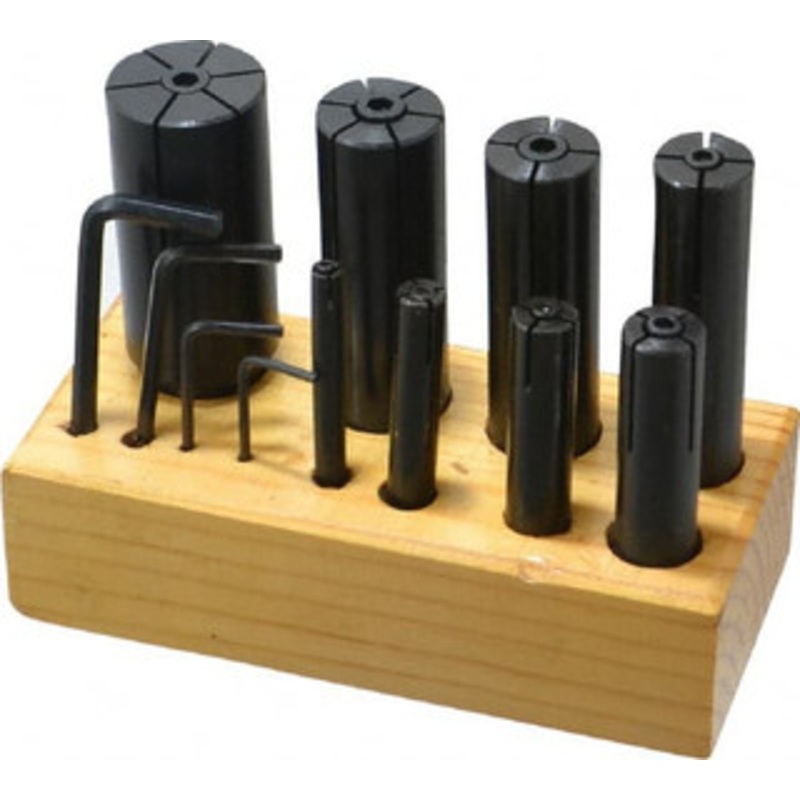 Value Collection 8 Piece 1/8 Increment Expanding Lathe Arbor Set 1/4, 3/8, 1/2, 5/8, 3/4, 7/8, 1 & 1-1/4 Arbors, 3 & 4 OAL 262-0108 – 09604018