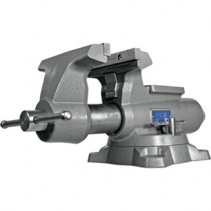 Wilton 8-1/2 Jaw Width, 8-1/2 Opening Capacity, 4-1/2 Throat Depth, Iron Swivel Bench Vise Double Lockdown Base Attachment, Anvil, 23-39/64 Long x 12-39/64 Wide x 10-19/64 High 28813 – 47592167