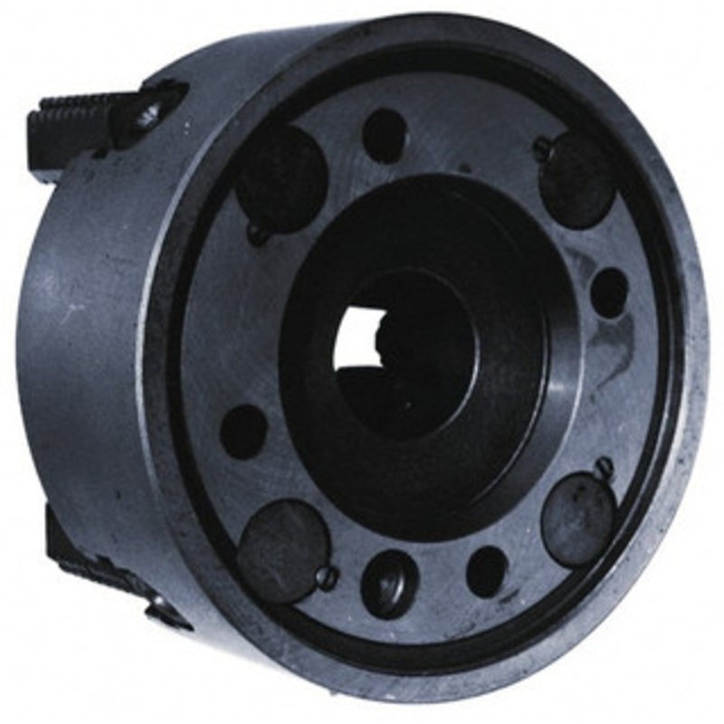 Bison 4 Jaws, 10 Diam, Independent Manual Lathe Chuck Plain Back Mount Spindle, Reversible, 1,500 Max RPM, 2.5591 Through Hole Diam, Cast Iron 7-850-1000 – 08560104