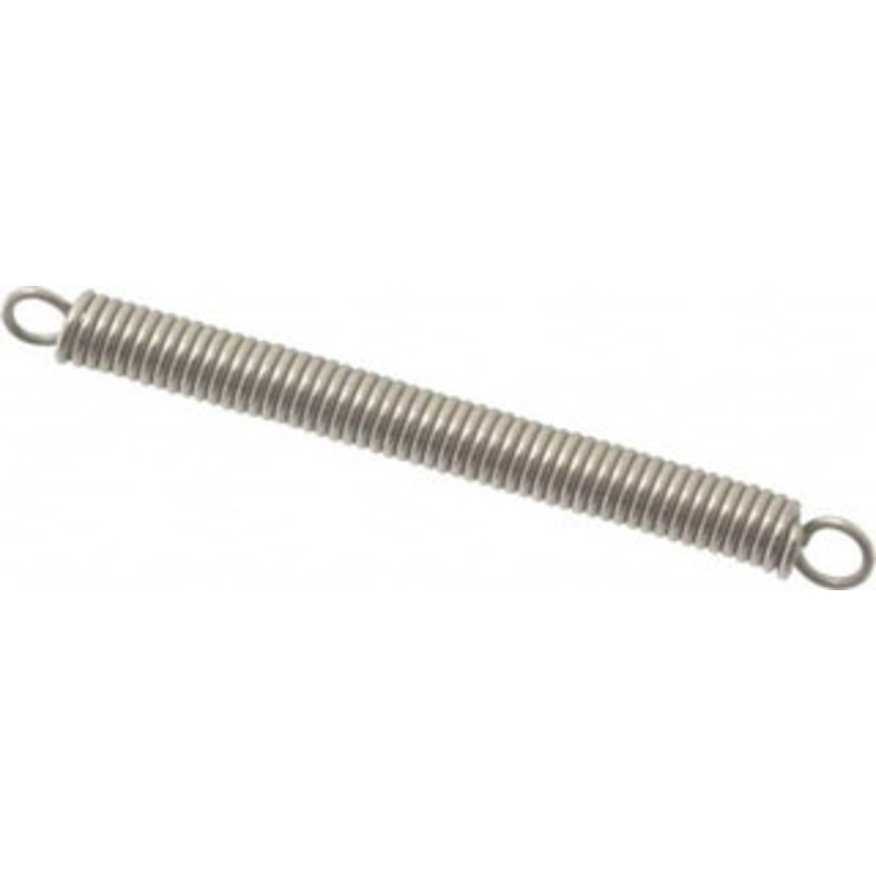 Made in USA 1/8 OD, 3.97 Lb Max Load, 2.05 Max Ext Len, 0.023 Wire Diam Stainless Steel Extension Spring 5.91 Lb/In Rating, 0.92 Lb Init Tension, 1-1/2 Free Length E-023-125-1500S – 04075578
