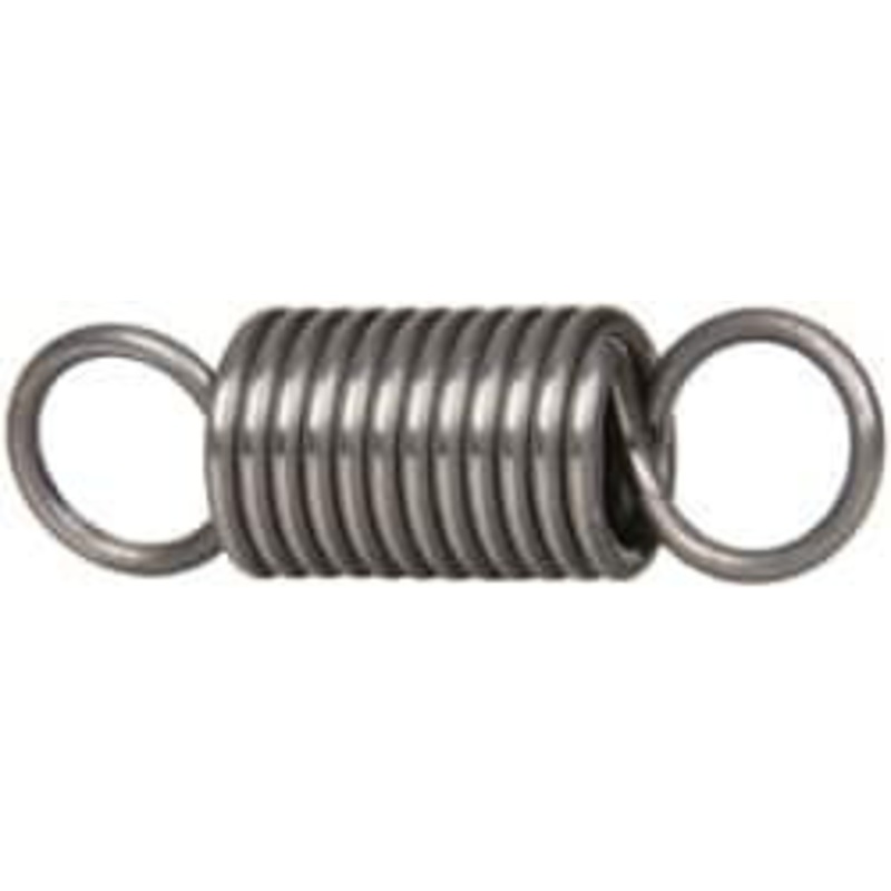 Made in USA 3/8 OD, 12.42 Lb Max Load, 1.61 Max Ext Len, 0.047 Wire Diam Music Wire Extension Spring 28.48 Lb/In Rating, 2.25 Lb Init Tension, 1-1/4 Free Length E-047-375-1250 – 01290188