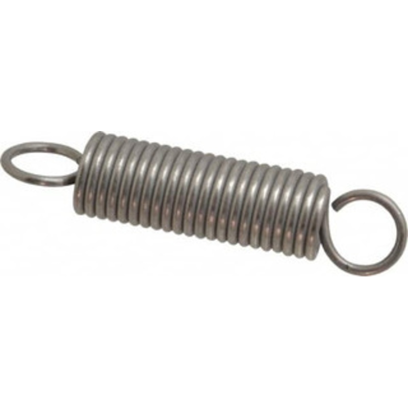 Made in USA 5/8 OD, 27.96 Lb Max Load, 4.52 Max Ext Len, 0.08 Wire Diam Stainless Steel Extension Spring 14.51 Lb/In Rating, 7 Lb Init Tension, 3 Free Length E-080-625-3000S – 04076402
