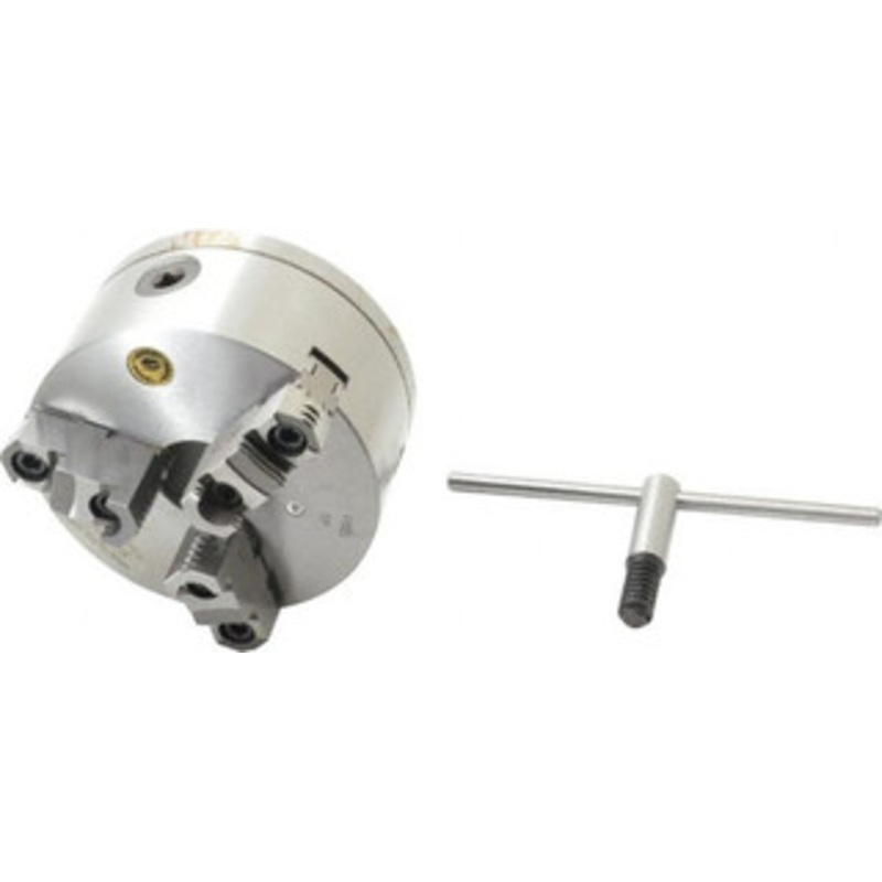 Bison 3 Jaws, 6 Diam, Self Centering Manual Lathe Chuck D1-3 Mount Spindle, Reversible, 3,000 Max RPM, 1.6535 Through Hole Diam, 0.0008 Axial Runout, 0.0012 Radial Runout, Cast Iron 7-803-0633 – 08599169