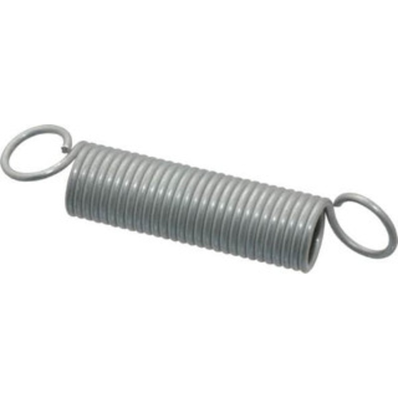 Made in USA 15/32 OD, 10.43 Lb Max Load, 3-5/8 Max Ext Len, 0.054 Wire Diam Extension Spring 6.43 Lb/In Rating 408 – 06981088