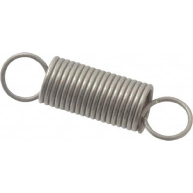 Made in USA 3/16 OD, 1.8 Lb Max Load, 1.43 Max Ext Len, 0.02 Wire Diam Stainless Steel Extension Spring 1.9 Lb/In Rating, 0.27 Lb Init Tension, 3/4 Free Length E-020-187-0750S – 04075586
