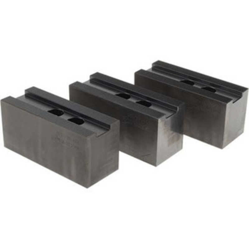 Schunk 12 Max Chuck Capacity, 1.5mm x 60 Serrated Interface, Square Soft Lathe Chuck Jaw 3 Jaw, Steel, 30mm Btw Mount Hole Ctrs, 60mm High, 21mm Groove, M16mm Fastener 132131 – 57762825