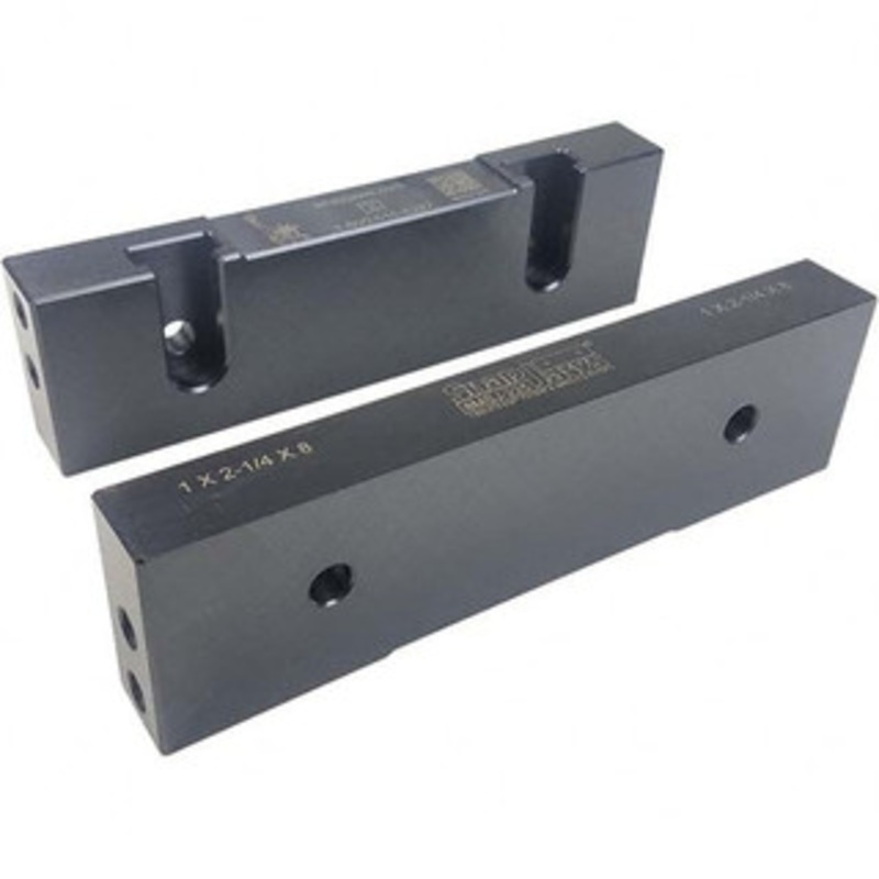 SnapJaws 8 Wide x 2-1/4 High x 1 Thick, Flat/No Step Vise Jaw Soft, Steel, Fixed Jaw, Compatible with 8 Vises 8MSJ-225 – 03722568