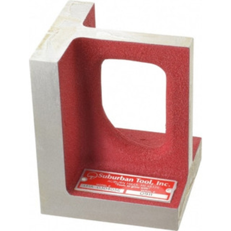 Suburban 1 Hole, 5 High x 3-3/4 Wide x 4 Deep, Right Angle Iron Cast Iron, Precision Ground, 3/4 Thick, Parallel to within 0.00025 per 6, Square to within 0.0005 per 6 URA030405G – 70149018