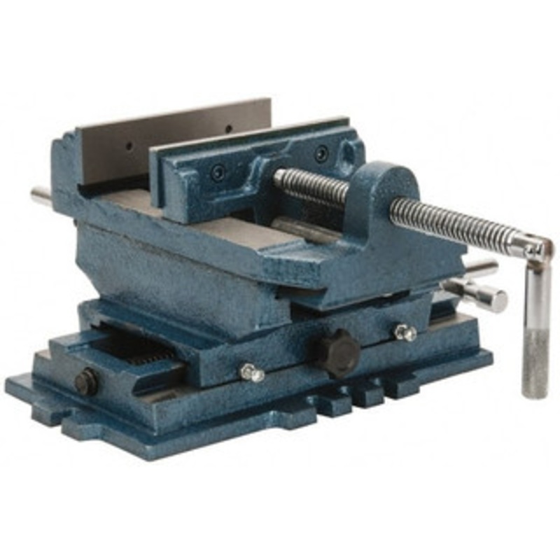 Value Collection 5-3/4 Jaw Opening Capacity x 1-1/2 Throat Depth, Horizontal Drill Press Vise 6 Wide x 1-31/64 High Jaw, Cross Slide Base, Standard Speed, 11-1/2 OAL x 6.2 Overall Height, Cast Iron 428-8316 – 42053843