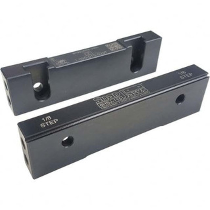 SnapJaws 6 Wide x 1.53 High x 0.73 Thick, Step Vise Jaw Hard, Steel, Fixed Jaw, Compatible with 6 Vises 6HSJ-115 – 03722139