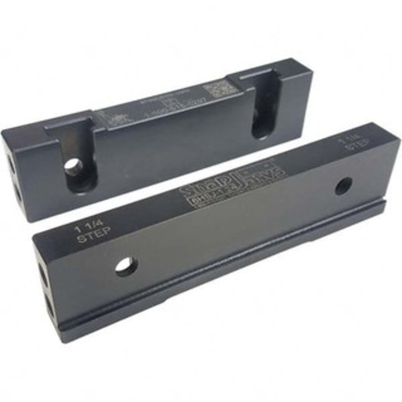 SnapJaws 6 Wide x 1.53 High x 0.73 Thick, Step Vise Jaw Hard, Steel, Fixed Jaw, Compatible with 6 Vises 6HSJ-124 – 03722238