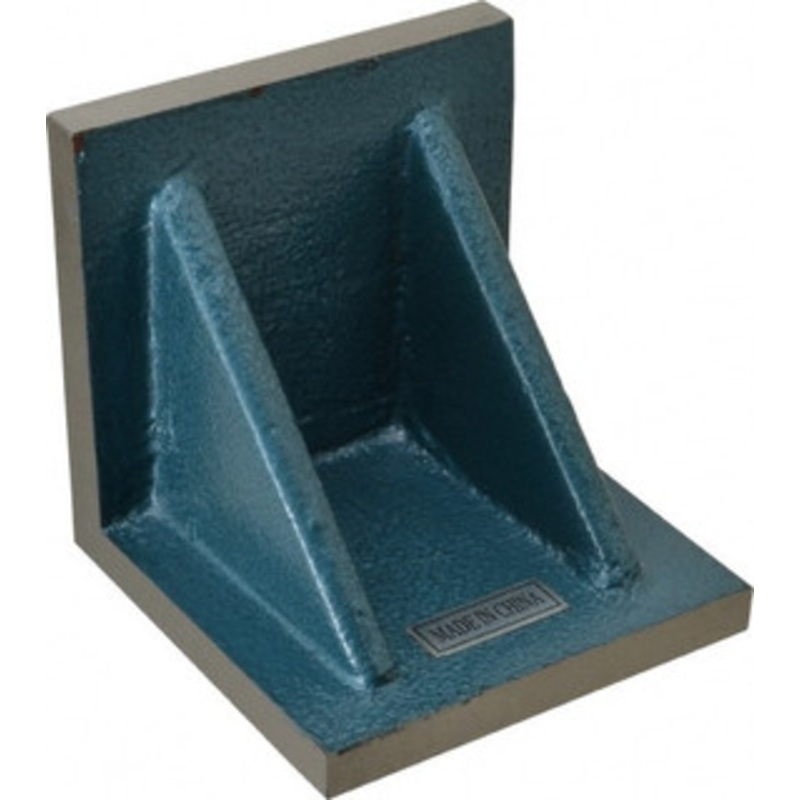 Value Collection 5 Wide x 5 Deep x 5 High Cast Iron Machined Angle Plate Standard Plate, Flat Surface, Double Web, Single Plate 418-4325 – 00140053