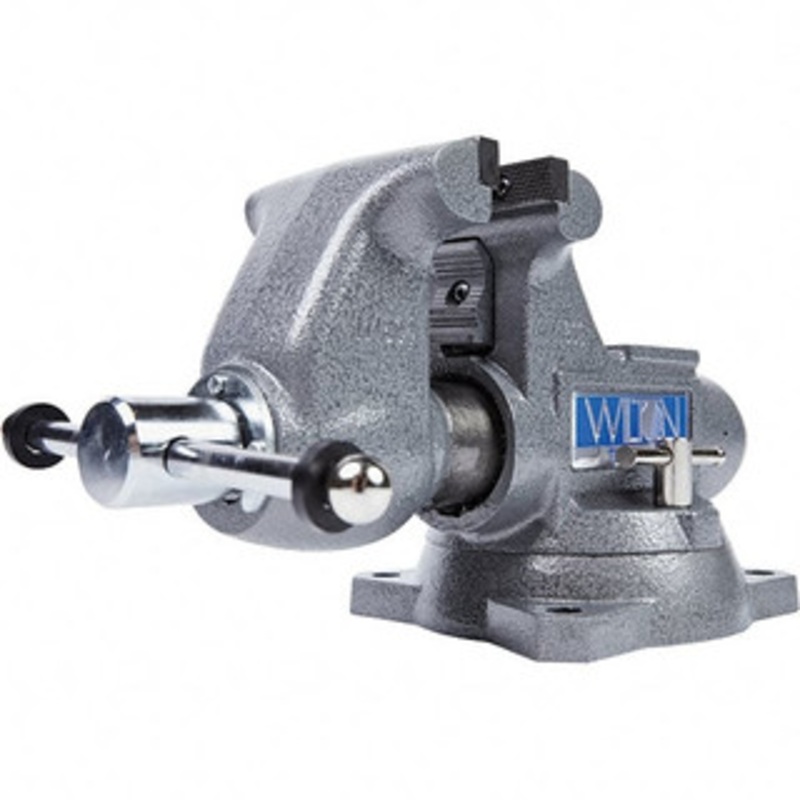 Wilton 4-1/2 Jaw Width x 4-1/2 Jaw Opening, 3-1/2 Throat Depth, Bench & Pipe Combination Vise 1/4 to 3-1/2 Pipe Capacity, Bolt Down Swivel Base 28805 – 90936584