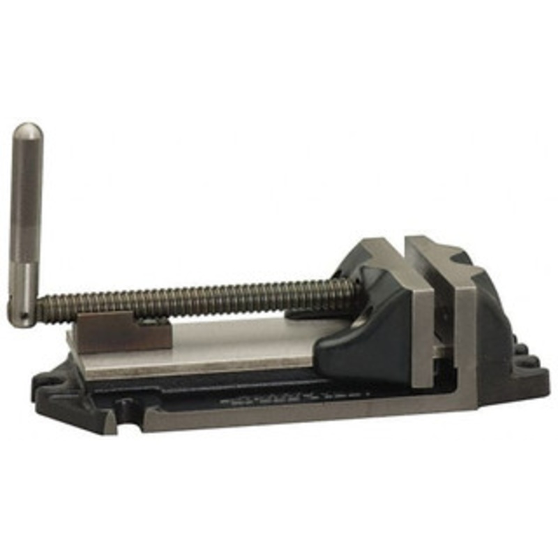 Cardinal Tool 6 Jaw Opening Capacity x 2 Throat Depth, Horizontal Drill Press Vise 6 Wide Jaw, Stationary Base, Rapid Action, 15 OAL x 3-11/16 Overall Height, Steel 6-B – 09240060